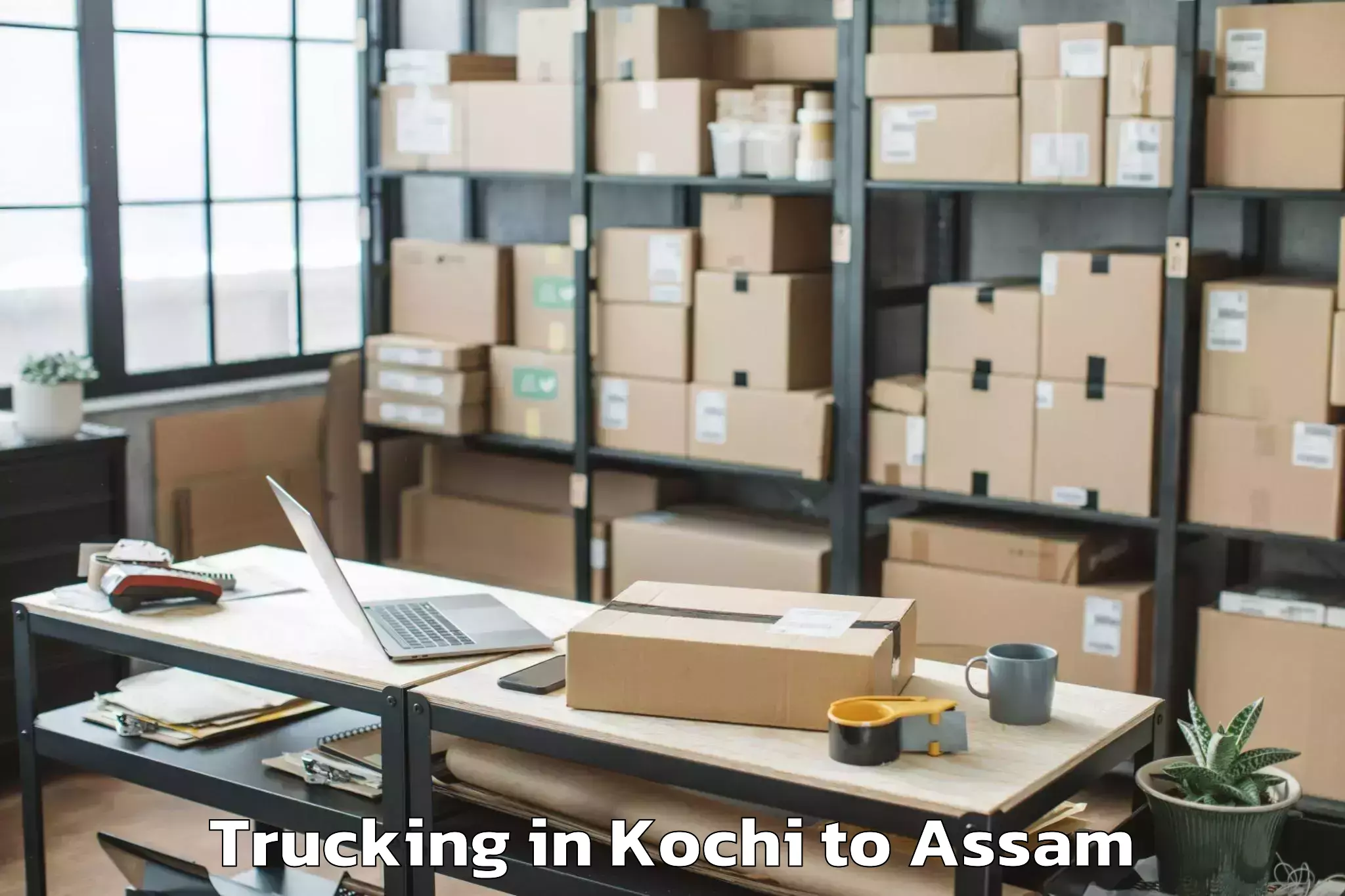 Top Kochi to Soalkuchi Trucking Available